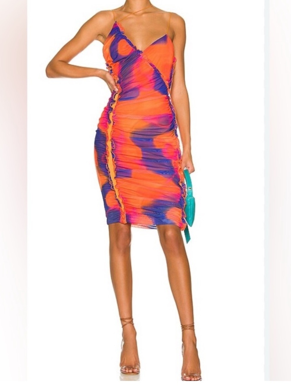 h:ours Quintana Midi Dress in Candy Ombré Size S